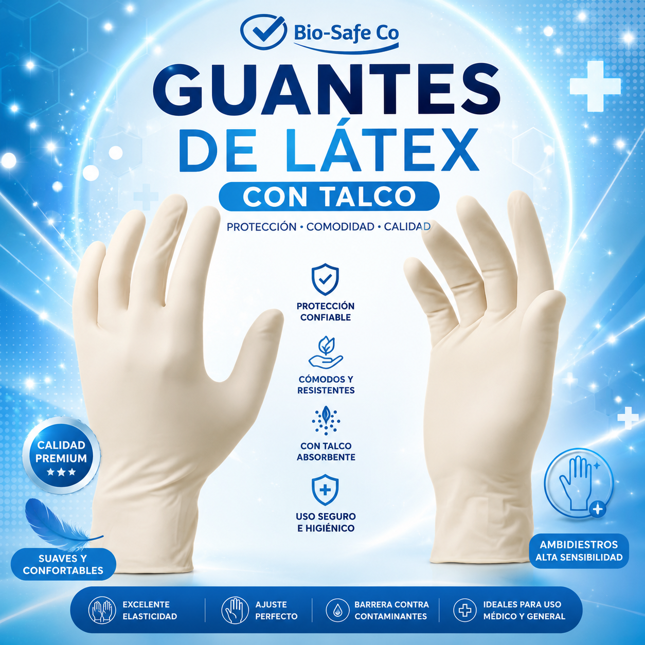 ChatGPT Image 16 jul 2026, 23_47_28 Guantes De Latex. Con Talco. Caja X 100 Unds - Image 1
