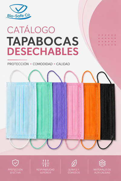 productos biosafe(4) TAPABOCAS (Mascarilla Quirúrgica) SIN EMPAQUE INDIVIDUAL. Caja x 50 Unds - Image 1